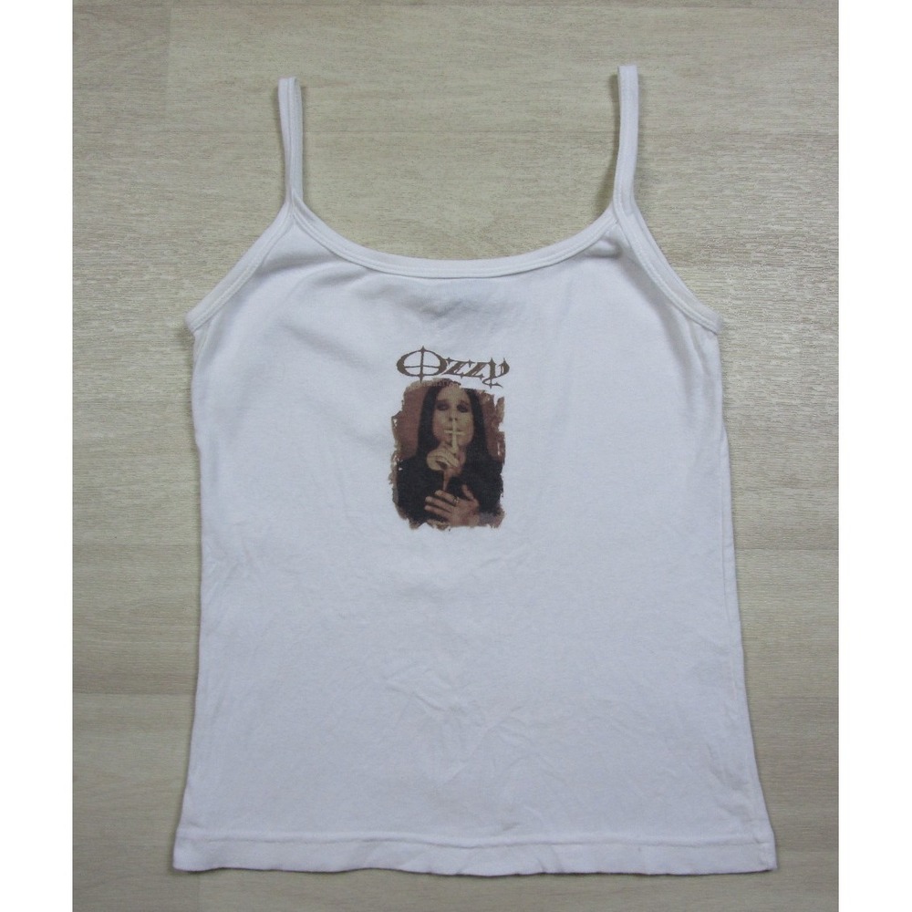 Vintage 2000 Womens Ozzy Osbourne Tank Top (L) Camisole Y2K Black Sabbath Band